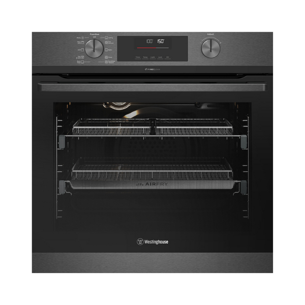 Westinghouse WVEP6717DD 60cm Multi-Function Pyrolytic Dark Stainless Steel Oven with AirFry and Steam