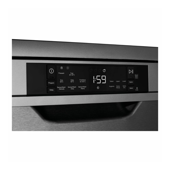 Westinghouse 60cm Dark Stainless Steel 15P/S Freestanding Dishwasher - Brisbane Home Appliances