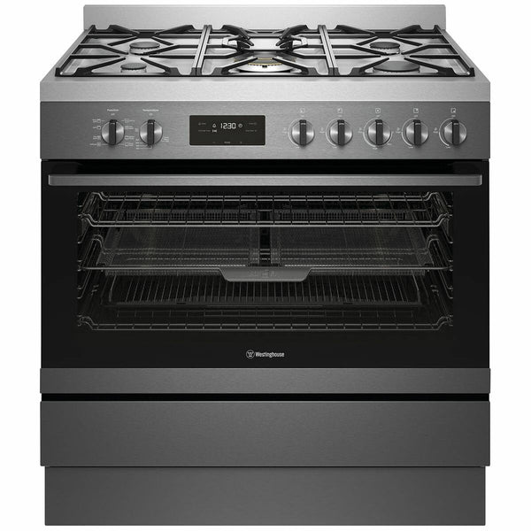 Westinghouse 90cm Freestanding Dual Fuel Cooker with AirFry - Brisbane Home Appliances